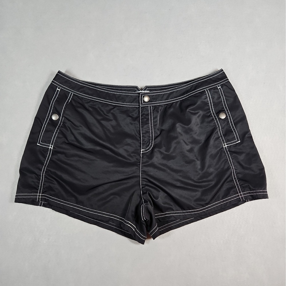 Nautica Separates Womens Black Nylon Board Shorts Size XL
